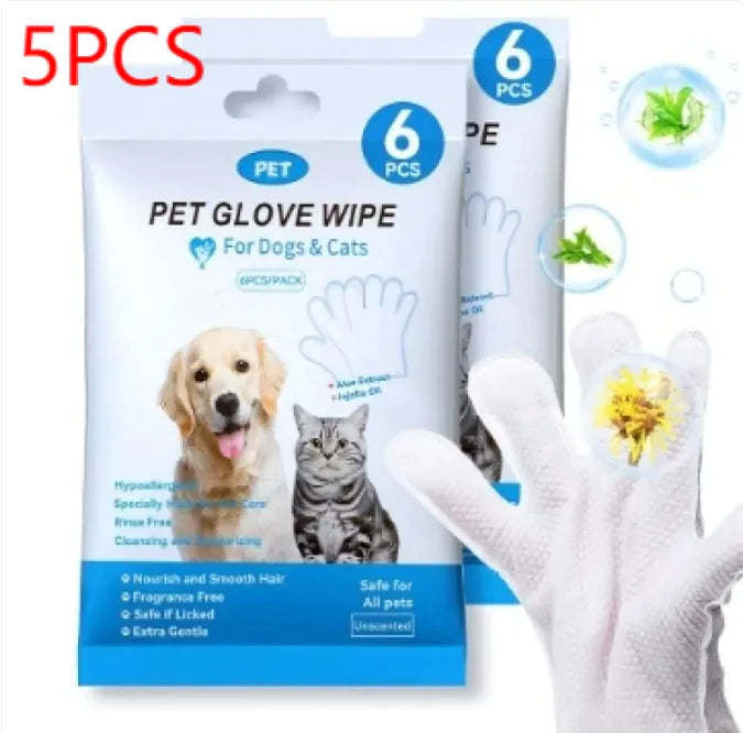 Paw Central Pet Cleaning Gloves &amp; Wipes