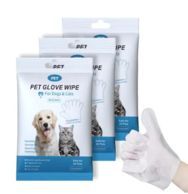 Paw Central Pet Cleaning Gloves &amp; Wipes