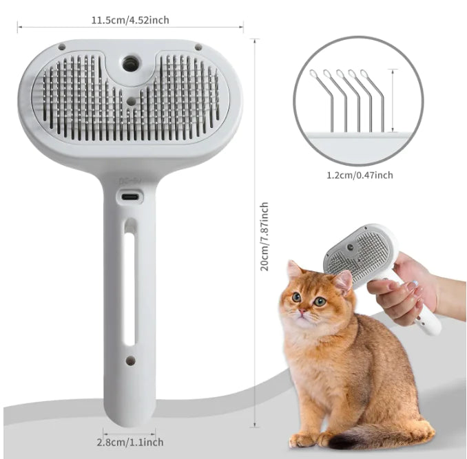 Paw Central™ Steam Pet Hair Brush
